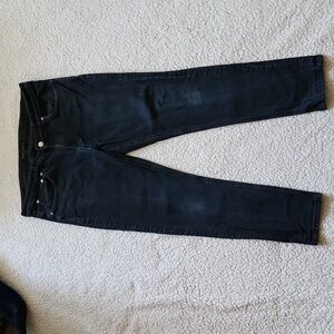 Nudie Jeans Skinny Lin Organic Cotton Dark Wash Sz 36x32 Power Stretch Denim